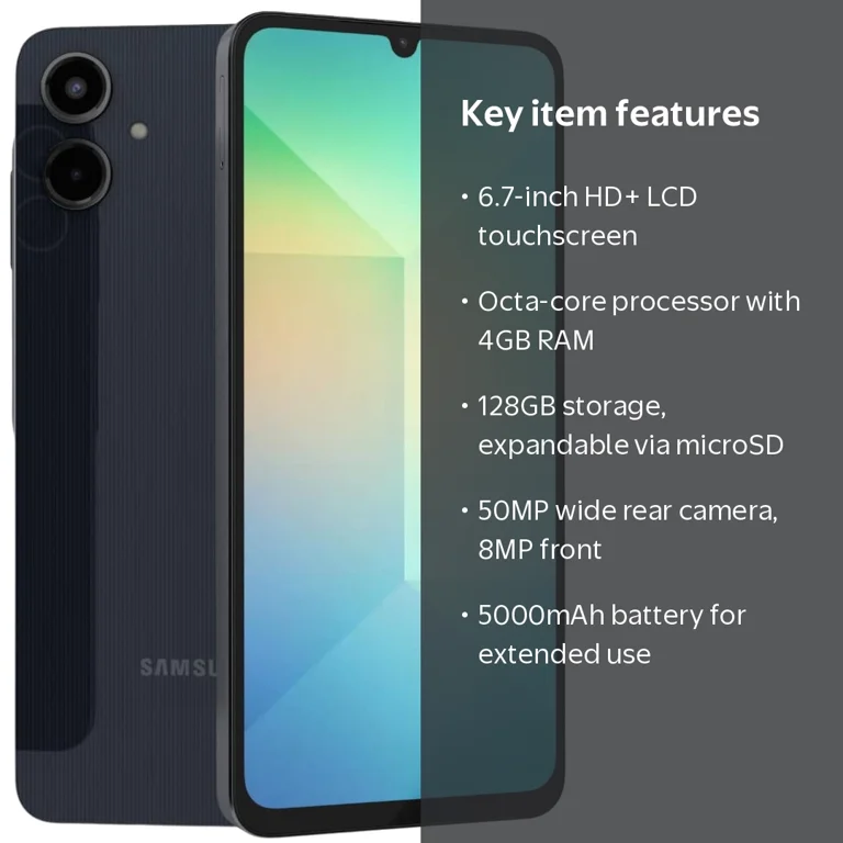 SAMSUNG Galaxy A06 5G 2025 | 128GB, Android 15, 6.7 SAMSUNG Galaxy A06 5G 2025 | 128GB, Android 15, 6.7