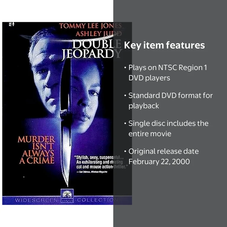 Double Jeopardy Movie - DVD, Starring Tommy Lee Jones and Ashley