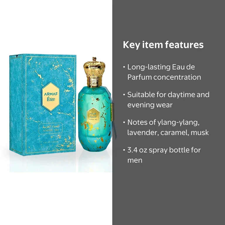 Armaf Men's Arabian Sky EDP Spray, 3.4 oz, Citrus, Floral, Woody