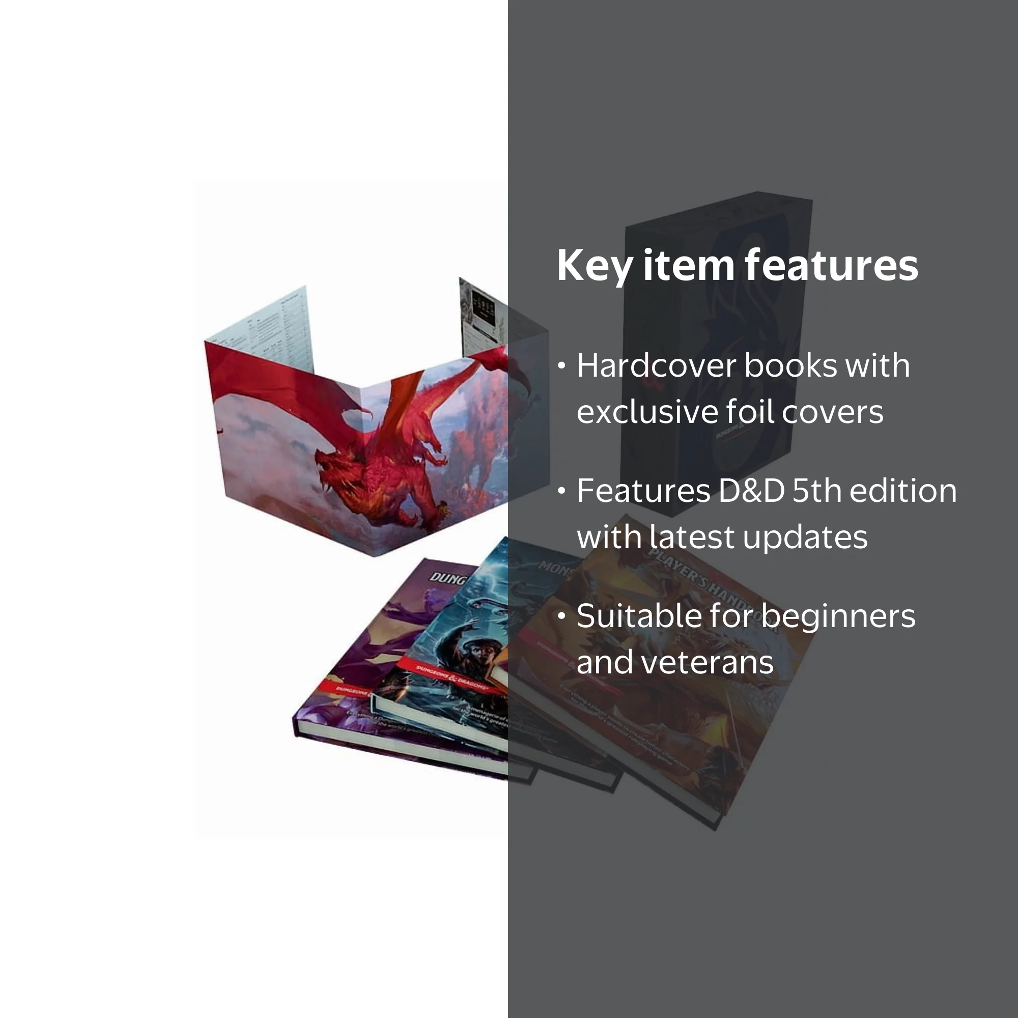 D&D Core Rulebooks Gift Set, Foil Covers Edition, Player's