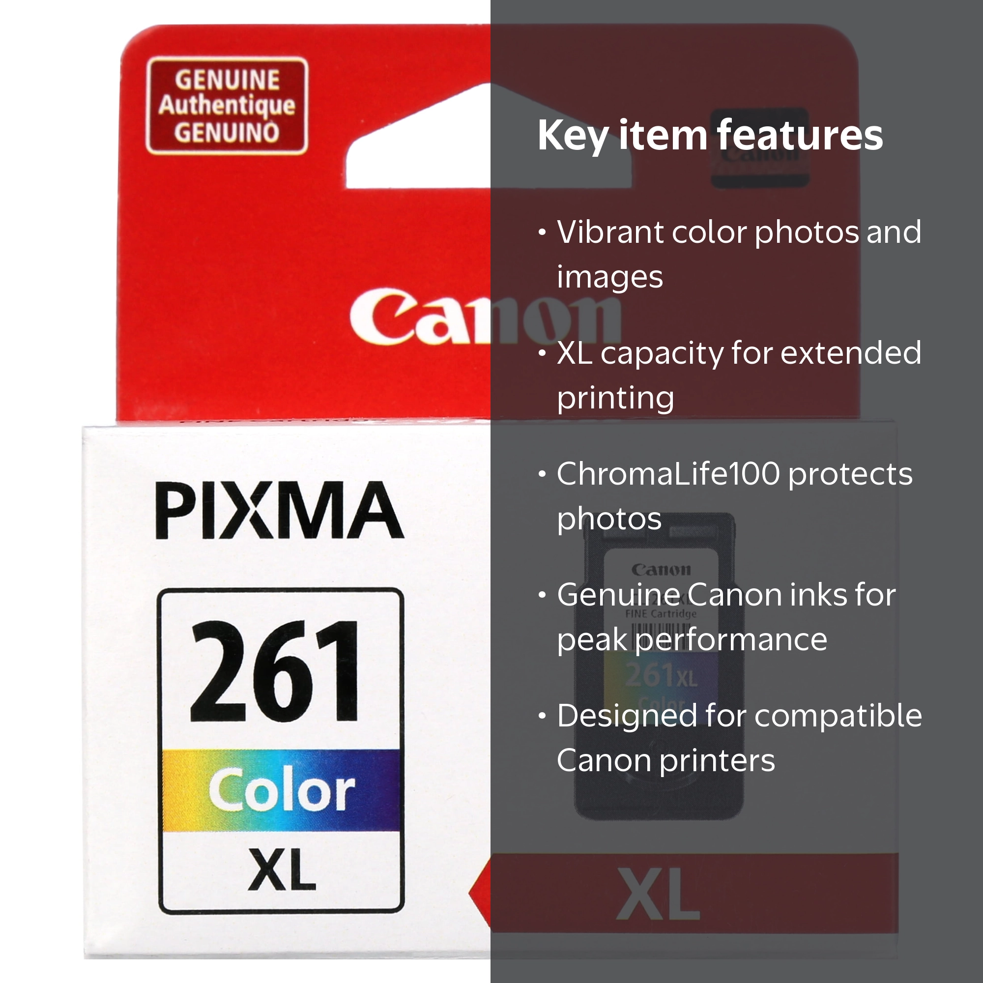 Canon, Color Printer Cartridge, 3724C001, XL Capacity Multicolor