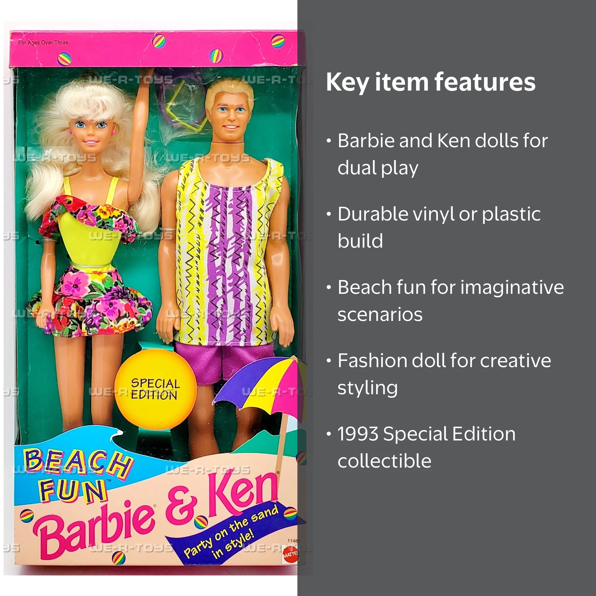 Beach Fun Barbie and Ken Doll Giftset Special Edition 1993 Mattel