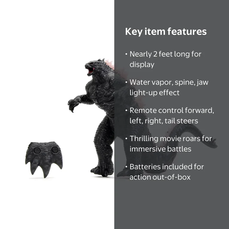 Godzilla X Kong: Heat-Ray Breath R/C - King Battle Roar Monster