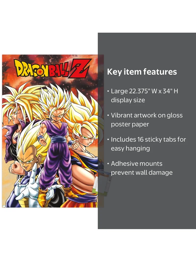 Dragon Ball Z - Saiyans Wall Poster, 22.375