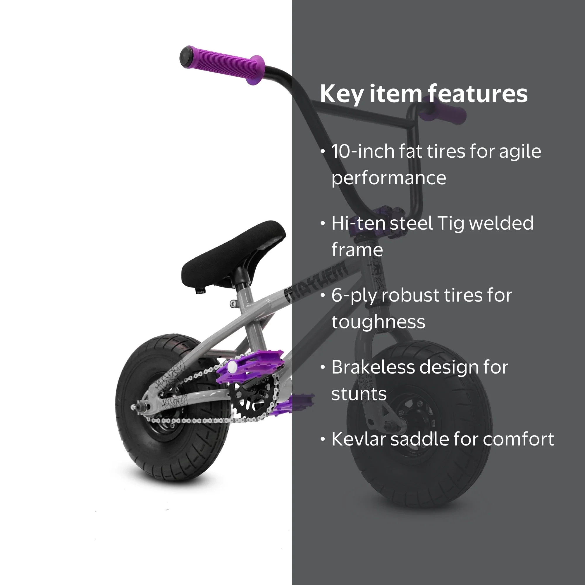 Mayhem Fat Tire Mini Bmx Bike, 10