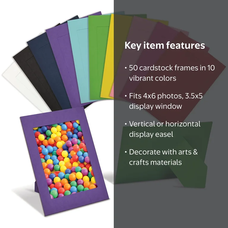 Better Office Products Paper Picture Frames for 4 x 6 Inch Photos