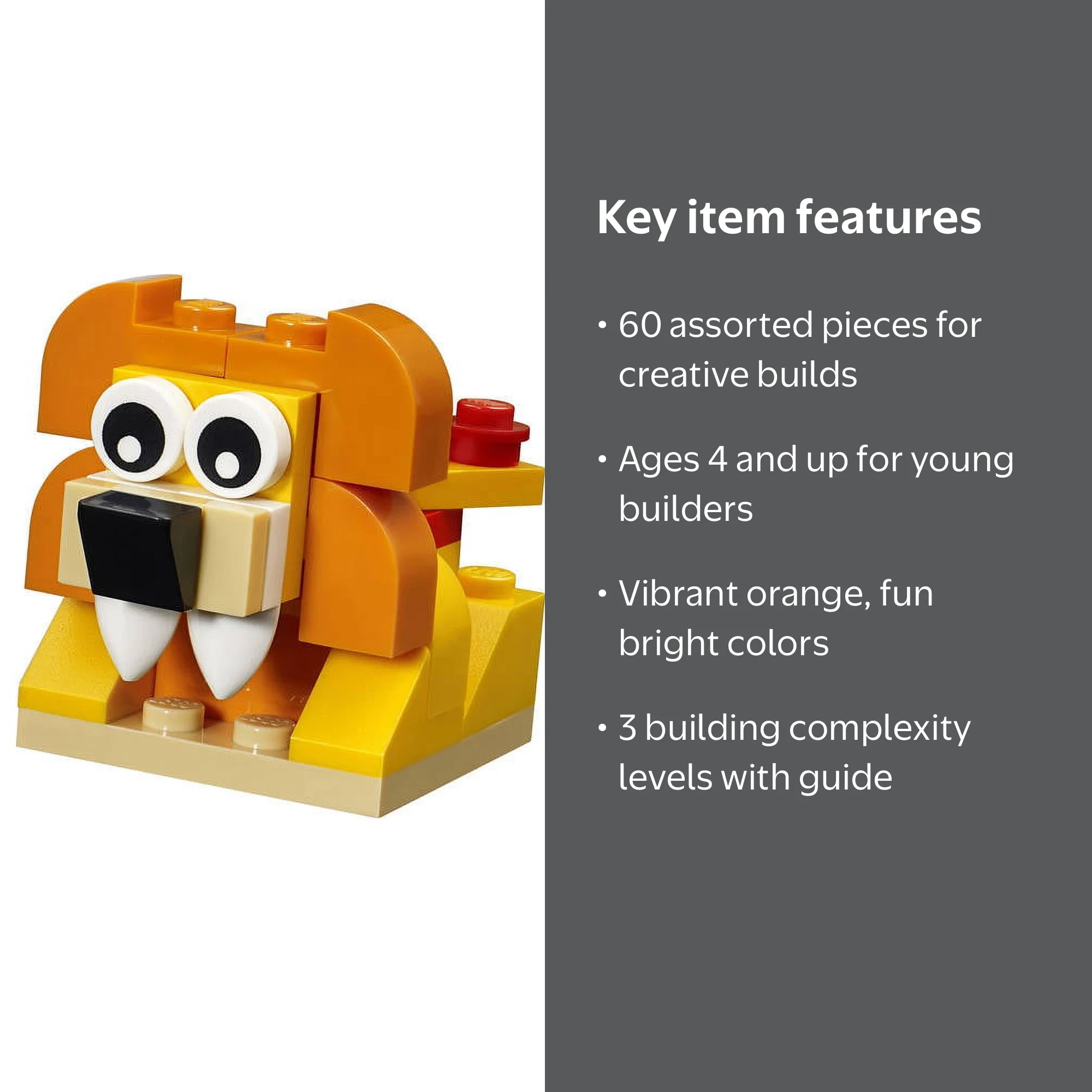 LEGO Classic Creativity Box, Orange 10709 (60 Pieces) - Walmart.com