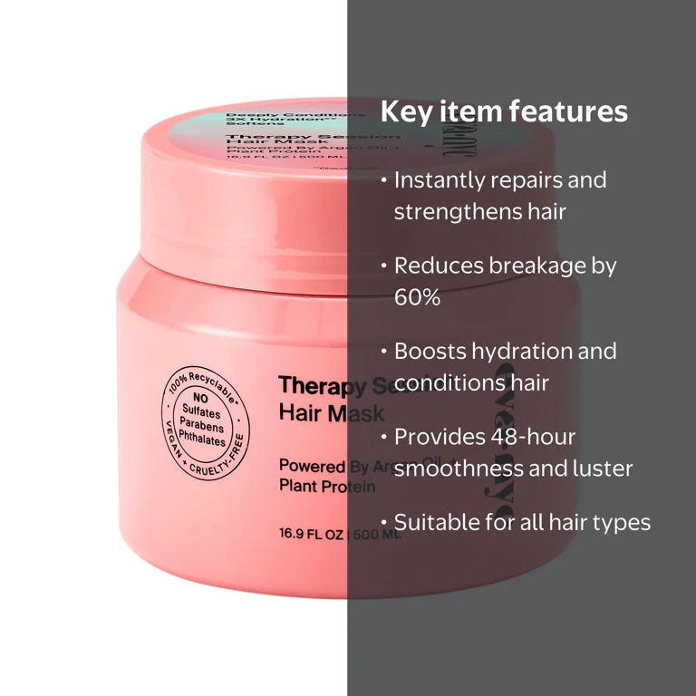 Eva NYC Therapy Session Hair Mask 16.9 fl oz Deep Conditioner for