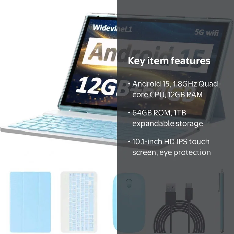 2024 Android 13 Tablet, 10 inch, 8GB RAM+64GB ROM, 1.8GHz Quad