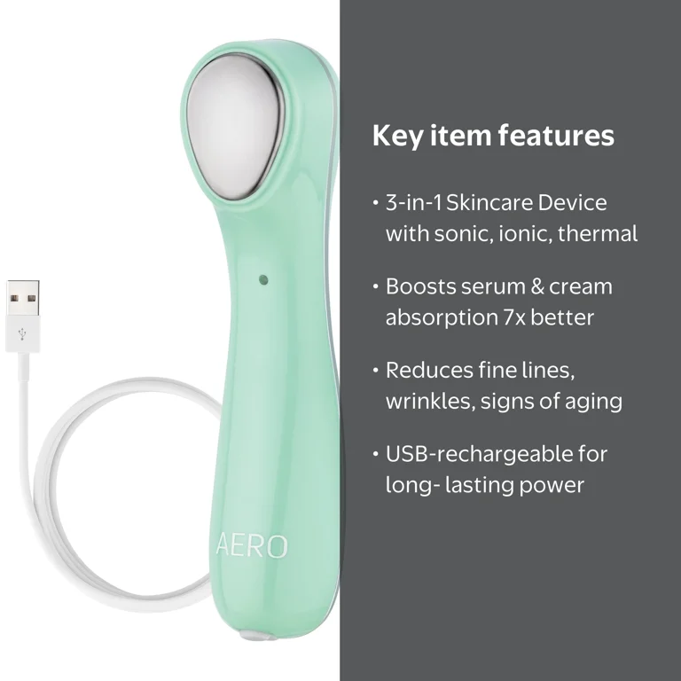 ボディ・フェイスケア Aerobi Girl Spa Sciences, 3-in-1 Skincare Infusion Device, RRK150, Mint