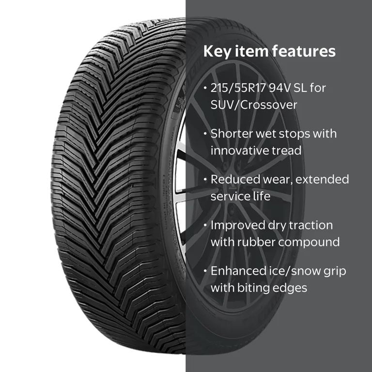 Michelin, All Weather Tire, 215/55R17 94V, SUV/Crossover - Walmart.com
