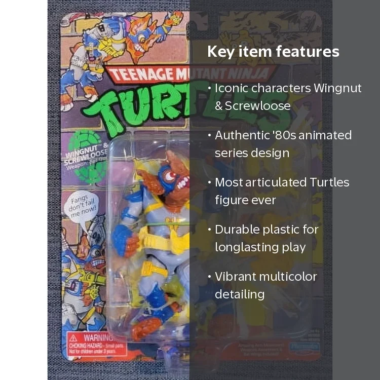 Teenage Mutant Ninja Turtles, Action Figure, Wingnut Screwloose Teenage Mutant Ninja Turtles, Action Figure, Wingnut Screwloose