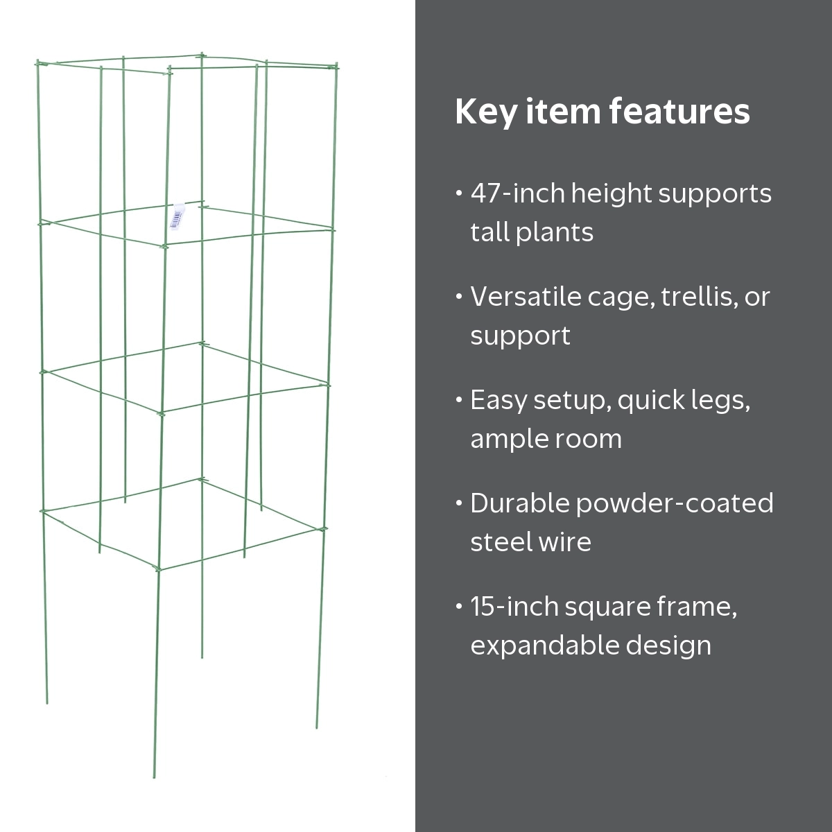 Expert Gardener 47 in 4-Panel Tomato Tower Plant Cage - Walmart.com