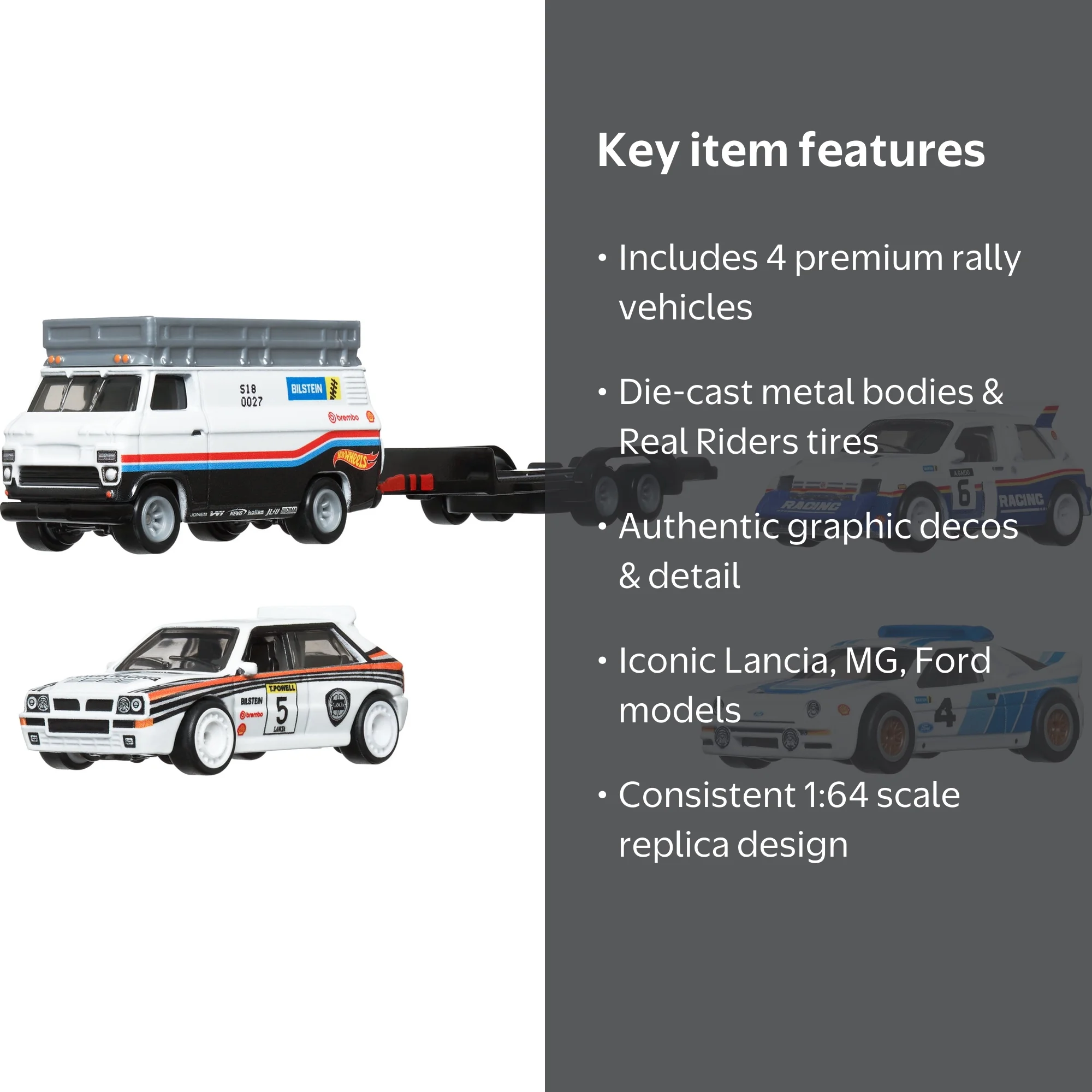 Hot Wheels Rally Legend Set - Premium Collector Display with 3