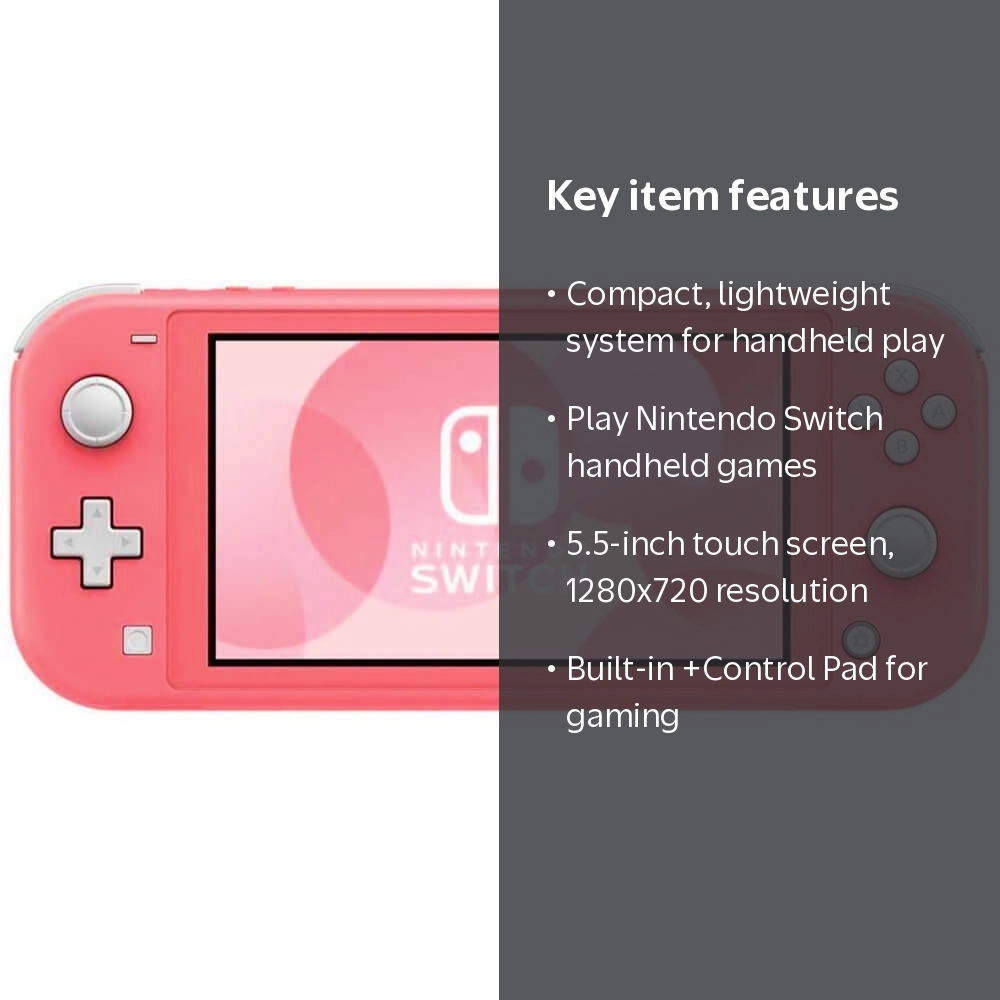 Nintendo Switch Lite Handheld Game Console - Coral - Walmart.com