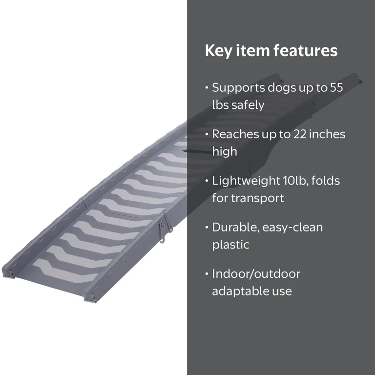 TRIXIE, Pet Ramp, 59-in, for Small to Medium Dogs up to 55 lbs