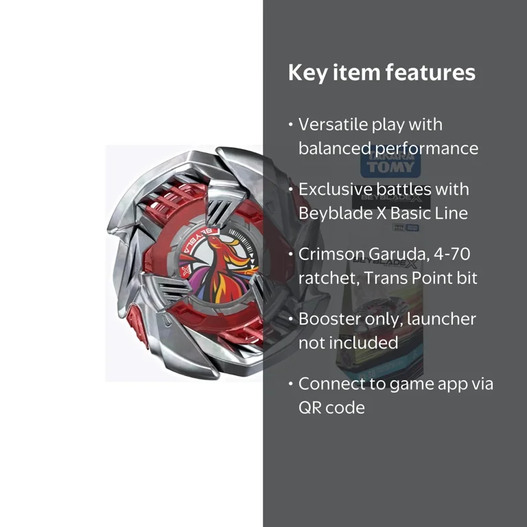 Takara Tomy Beyblade X BX-38 Crimson Garuda 4-70TP - Walmart.com
