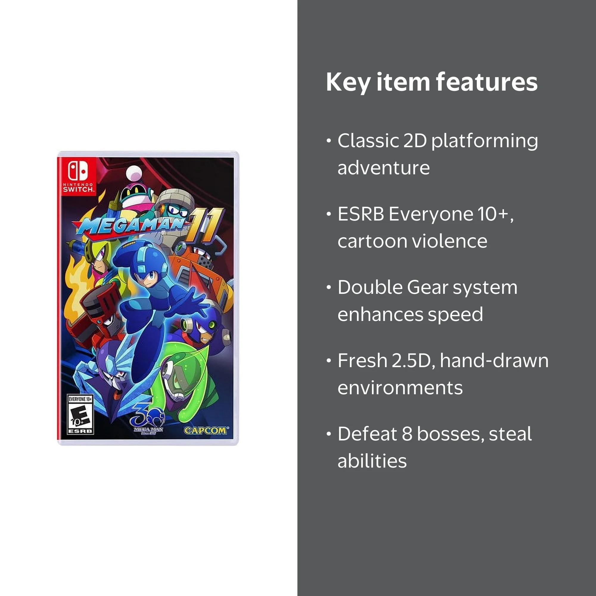 Capcom Mega Man 11 - Nintendo Switch Video Game for Kids 10+