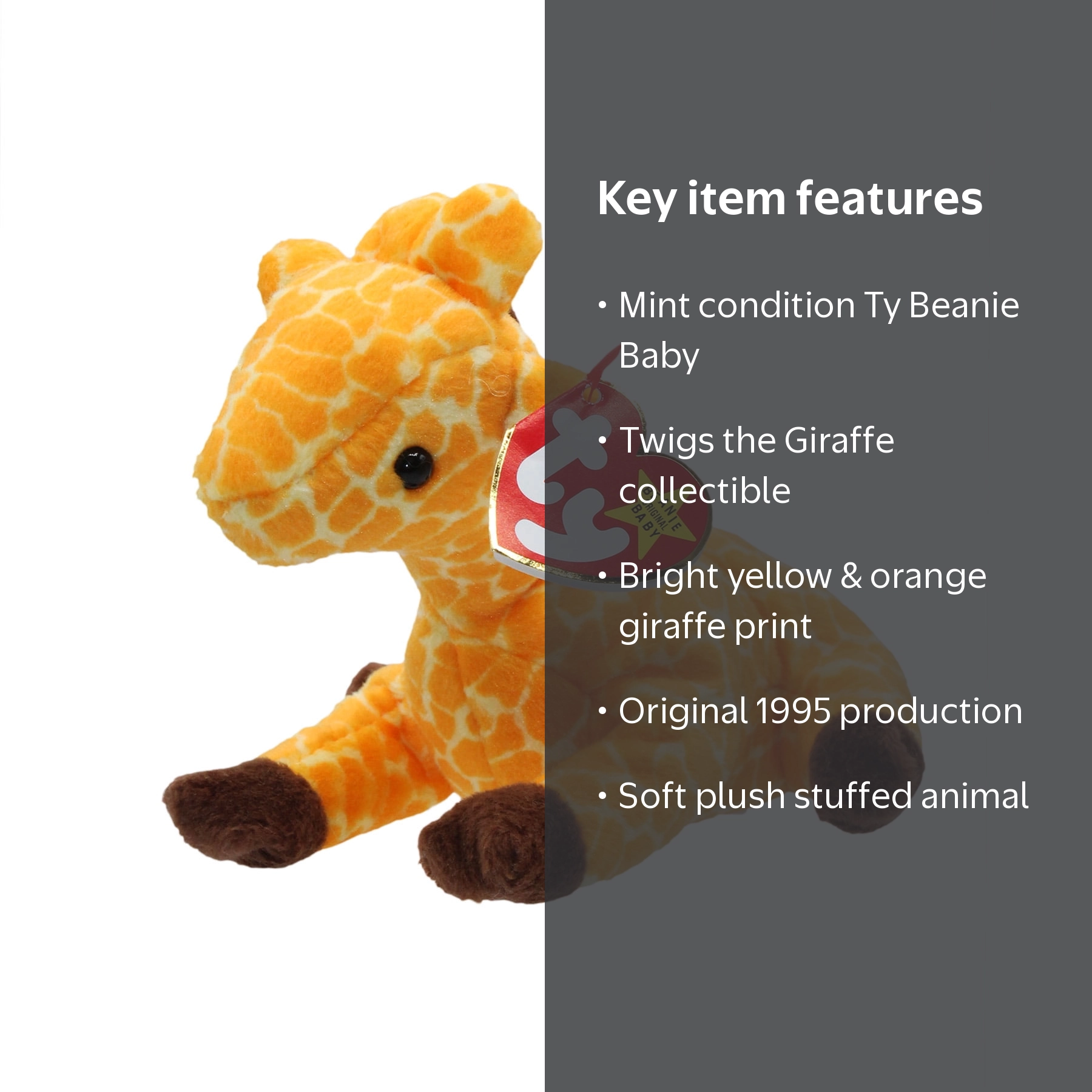 Ty Beanie Baby: Twigs the Giraffe | Stuffed Animal | MWMT