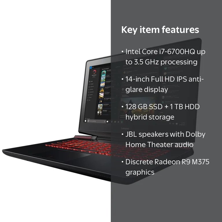 Lenovo IdeaPad Y700-14ISK 80NU - Intel Core i7 - 6700HQ / up to