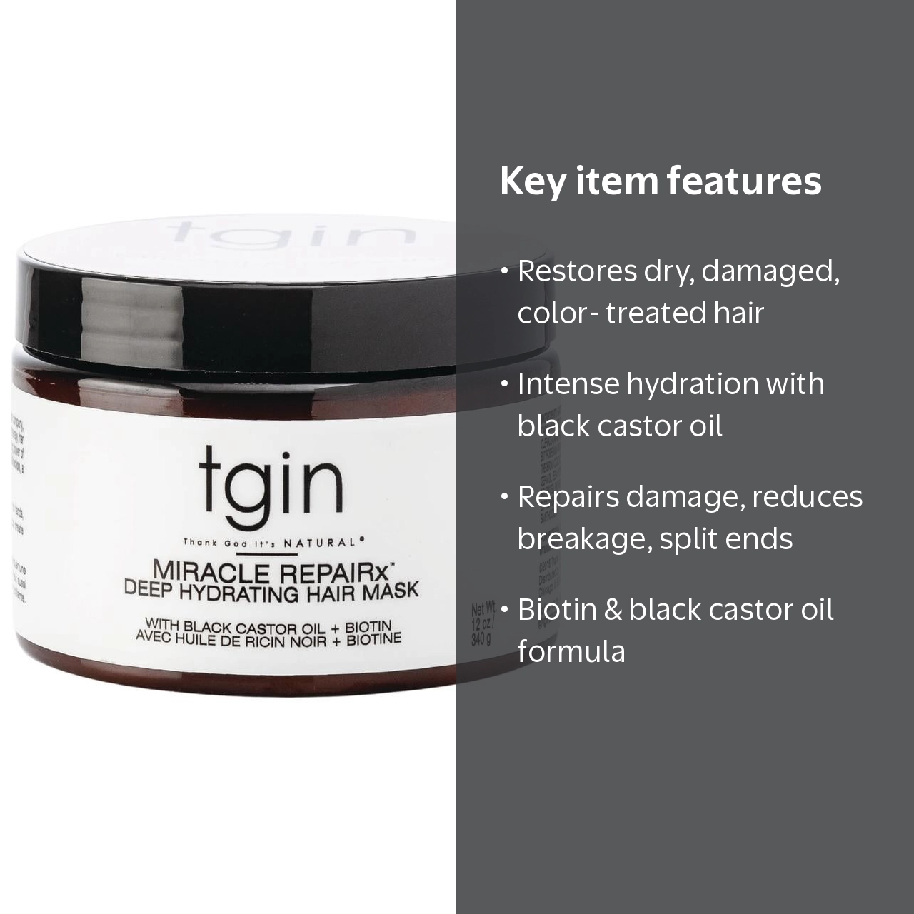 Tgin Miracle RepaiRx Deep Hydrating Treatment Hair Mask for Shine