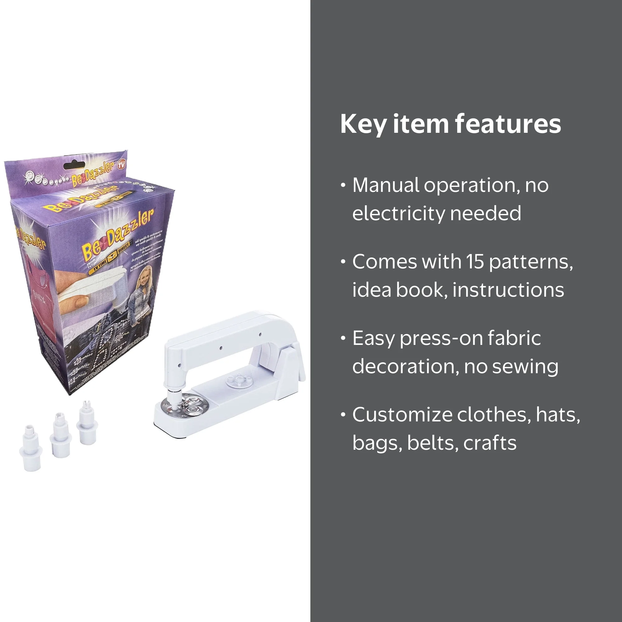 BeDazzler Original Manual Rhinestone & Stud Setting Machine Kit