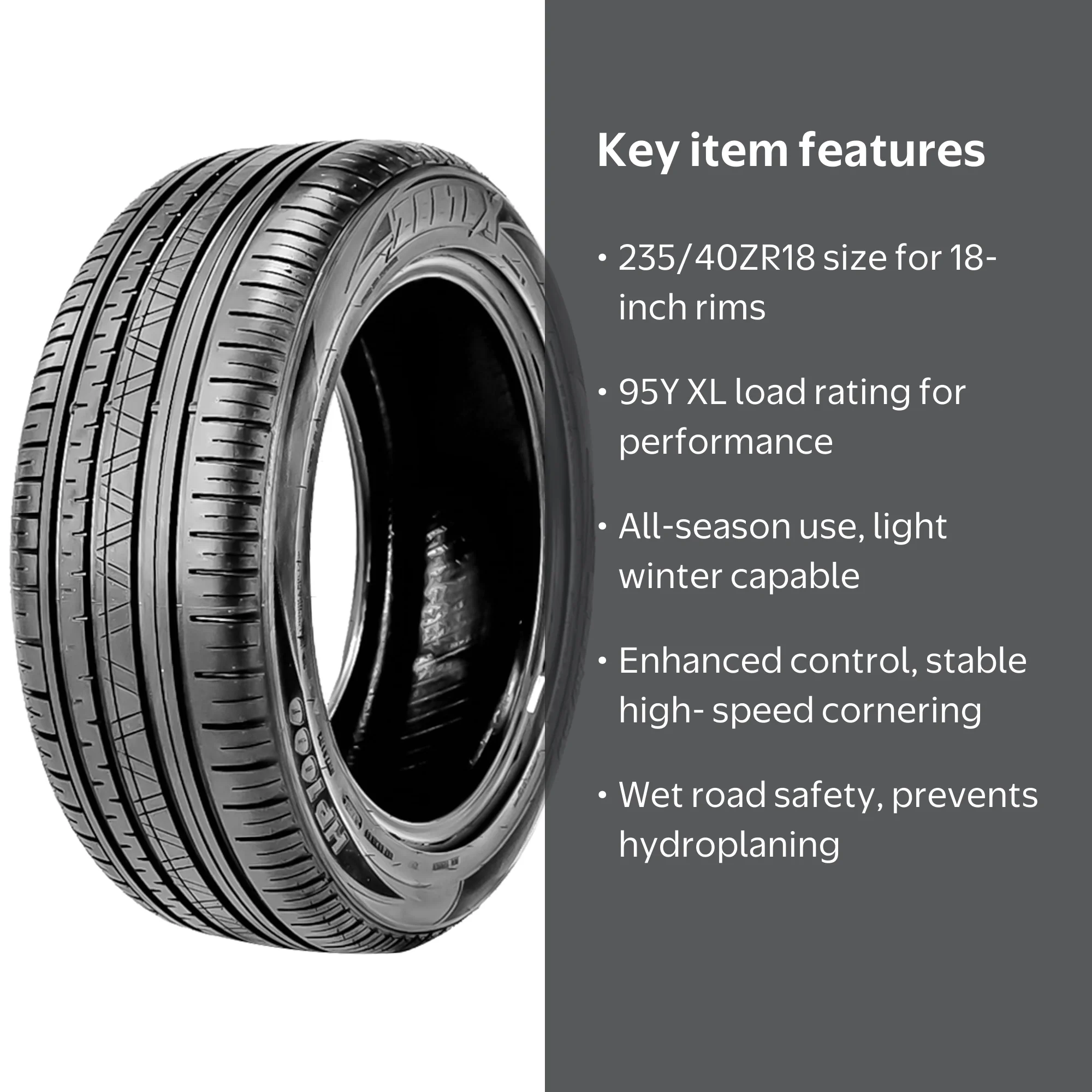 Zeetex 235/40ZR18 95Y XL HP1000 Tire for Ford Focus Titanium