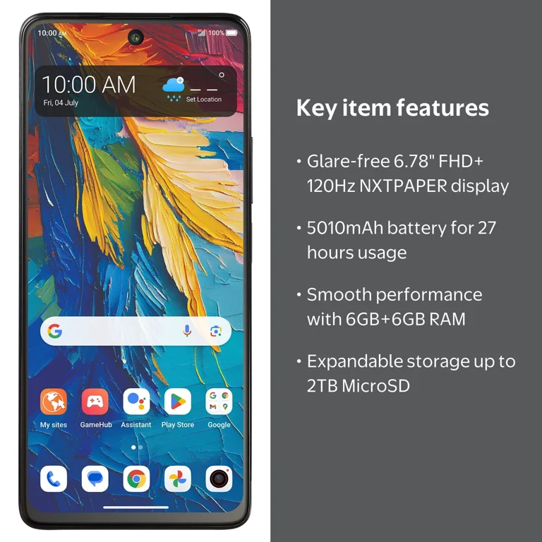 Walmart Family Mobile TCL 50XL NXTPAPER, 5G, 128GB, Blue - Prepaid