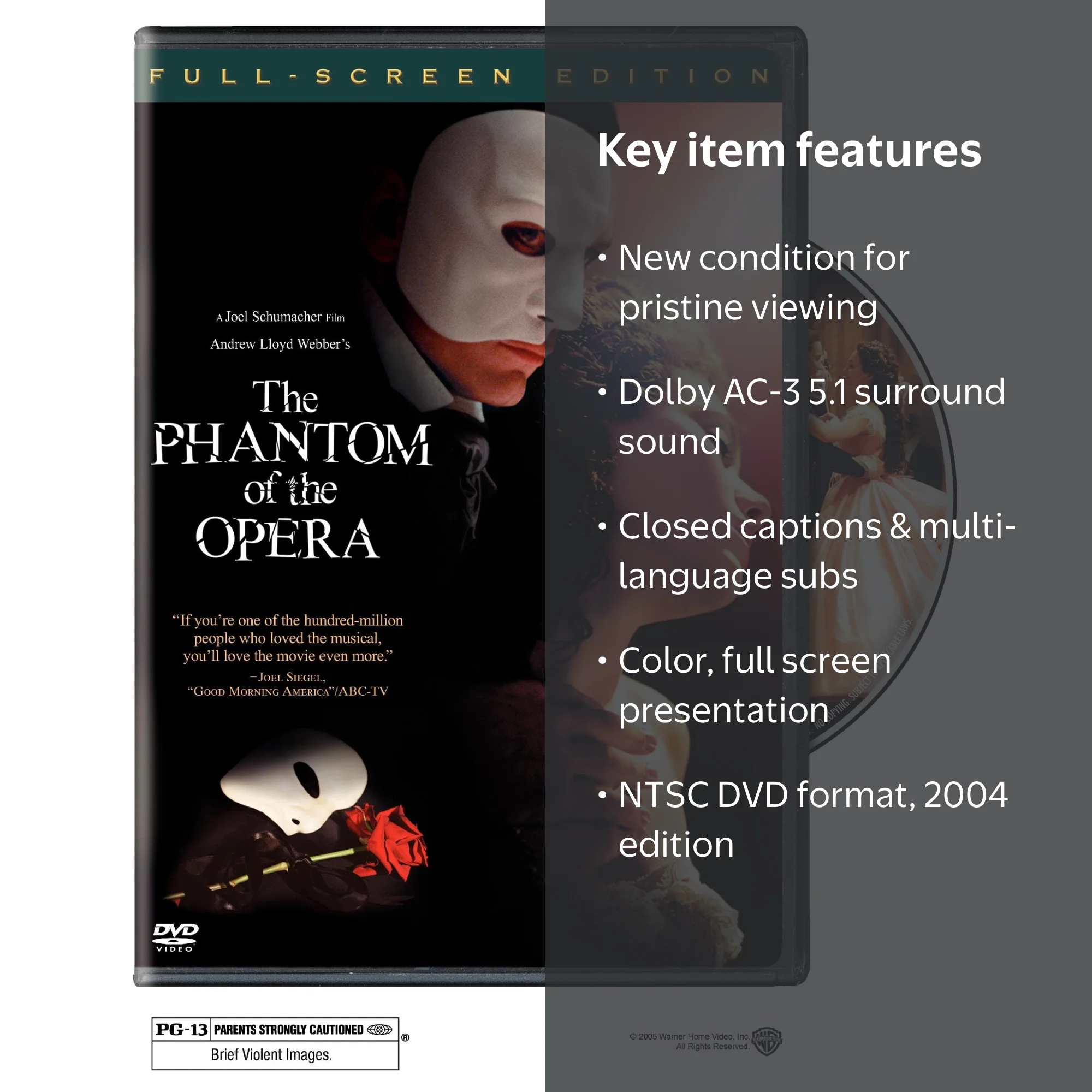 Pre-Owned Phantom Of The Opera ( (DVD)) - Walmart.com