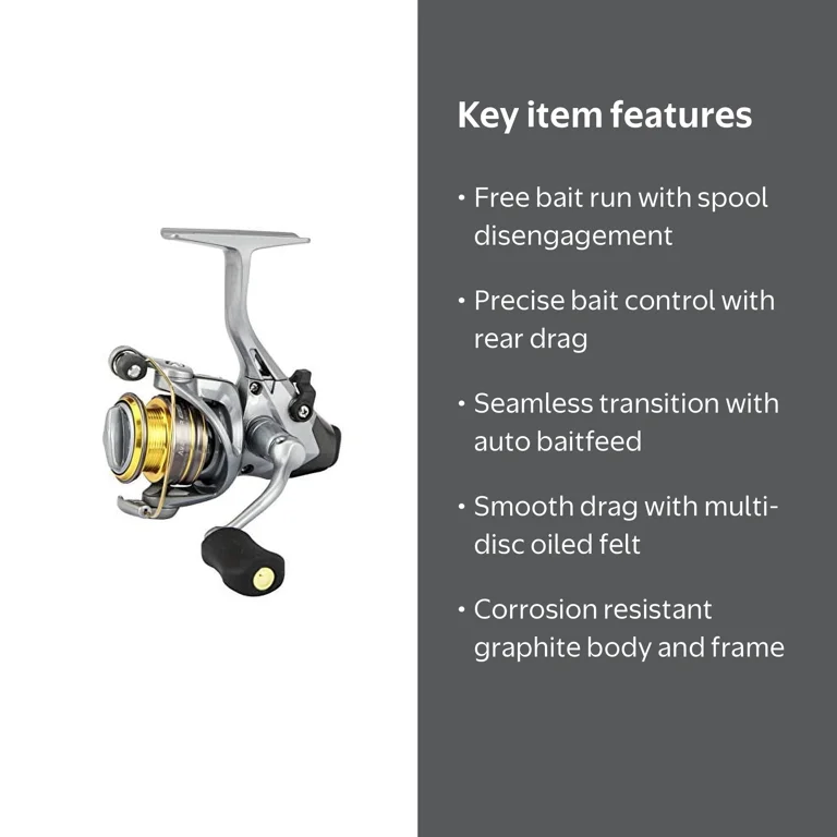 okuma abf-65 avenger baitfeeder spinning reel 20lb 320 yd ABF Graphite Bait Feeder Reel- ABF-500 : Sports & Outdoors resistant material Okuma Avenger Baitfeeder Spinning Reel