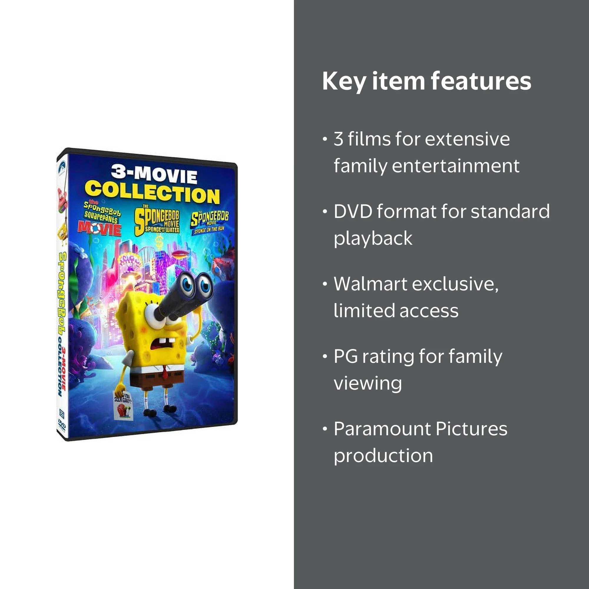 Spongebob 3-Movie Collection (Walmart Exclusive) (DVD) (Walmart