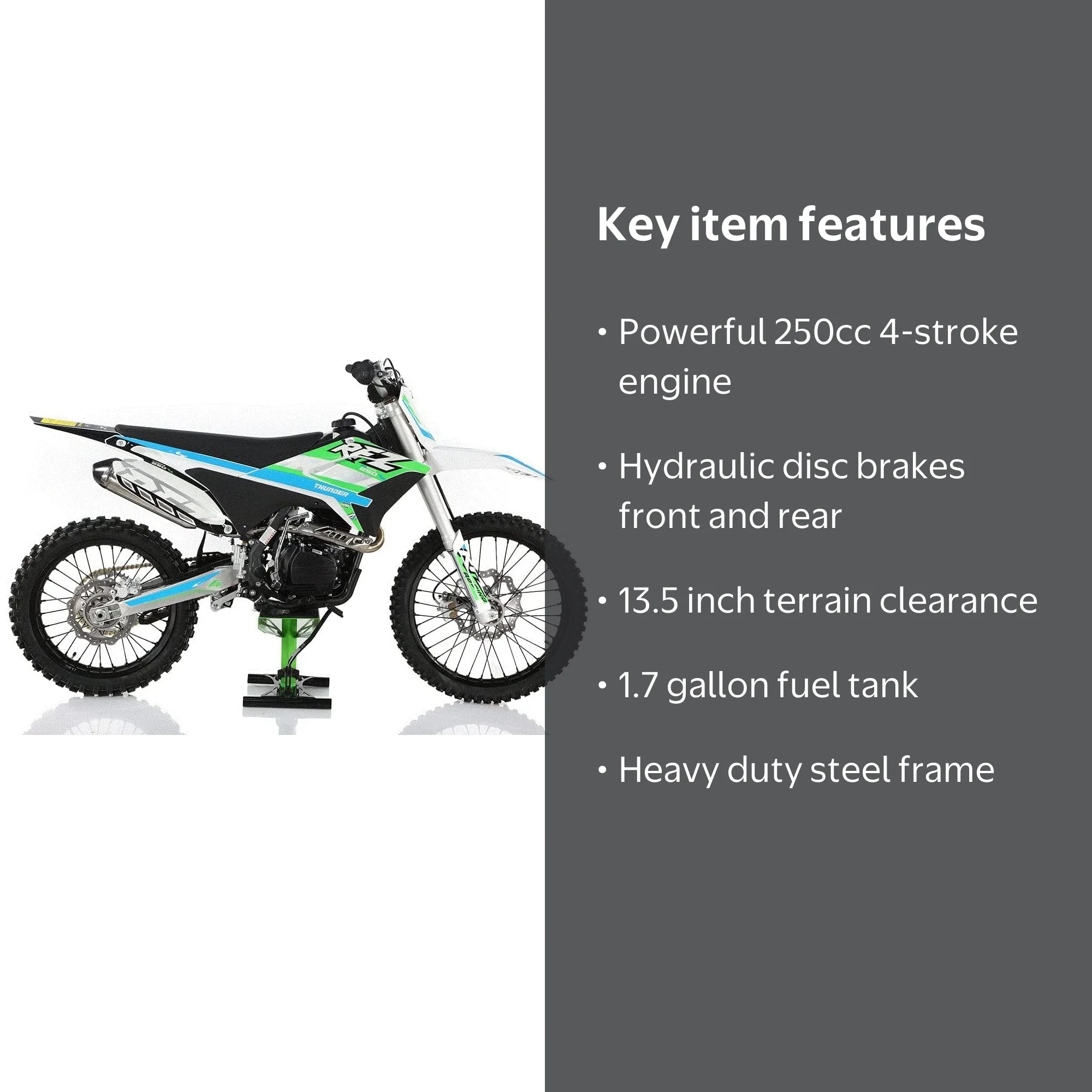 Zongshen Apollo Thunder RFZ 250cc Gasoline Powered Dirt Bike
