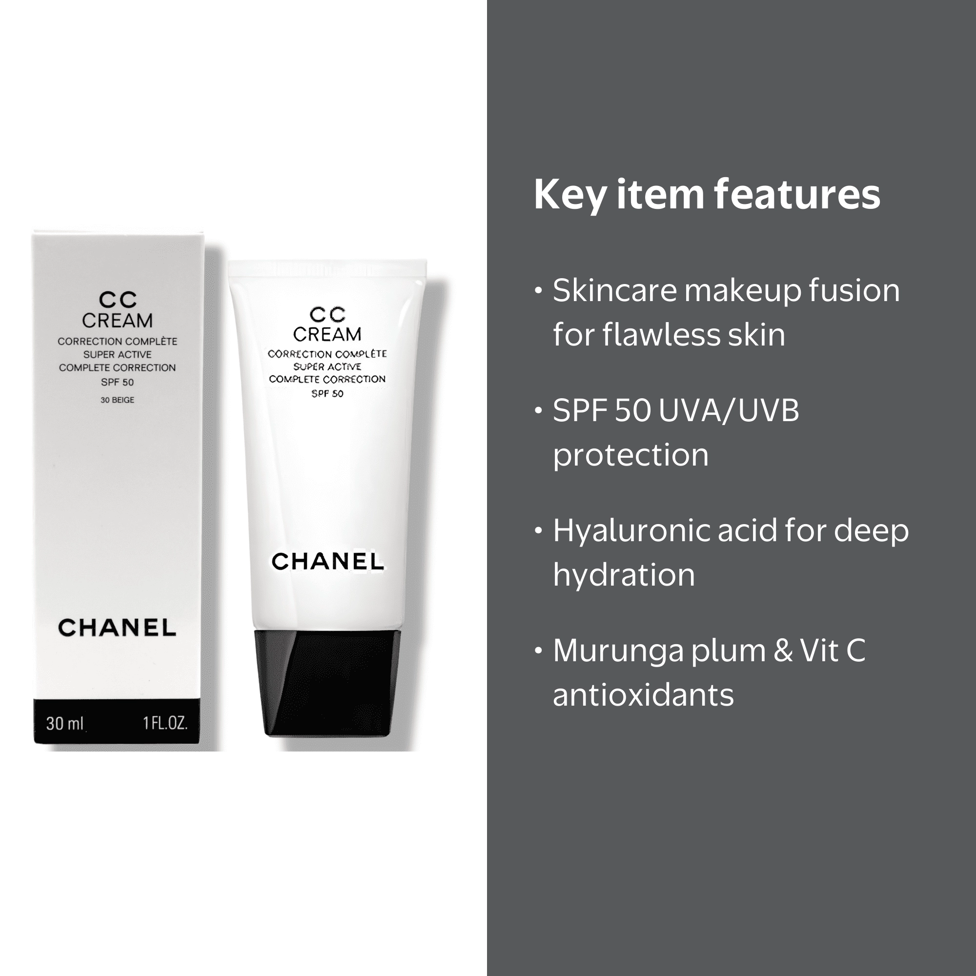 Chanel CC Cream Super Active Complete Correction SPF 50, #30 Beige