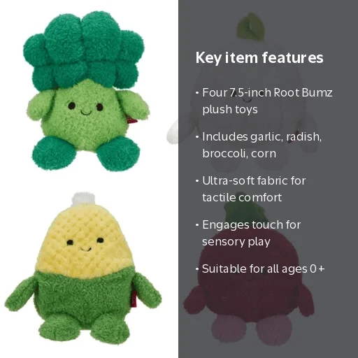 BumBumz 7.5-inch Plush Assorted , 4-pack - Root Bumz: Gail The