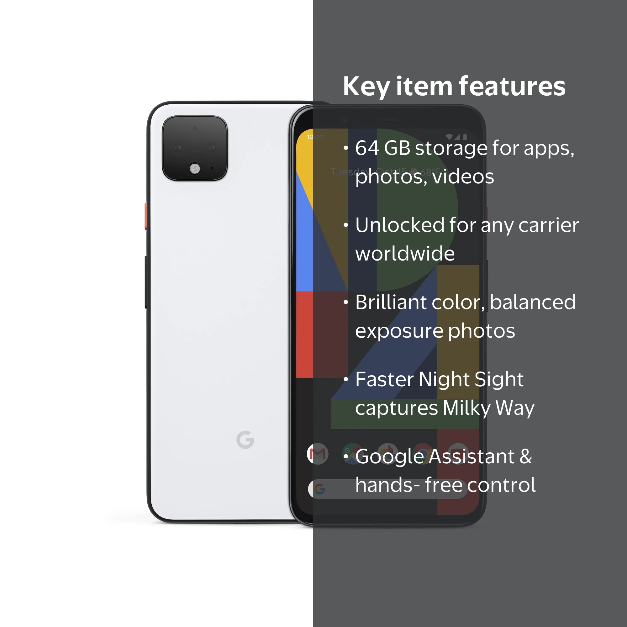 Google Pixel 4 XL White 64 GB, Unlocked - Walmart.com