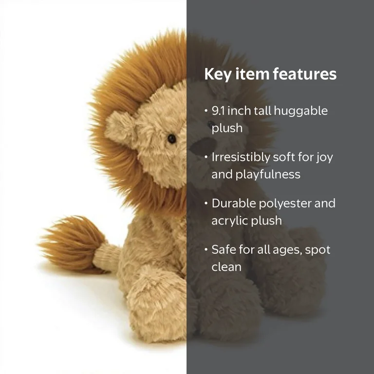 新品　Fuddlewuddle Lion Medium  正規品 FUDDLEWUDDLE LION MEDIUM, Soft Plush Safari Animal for Kids