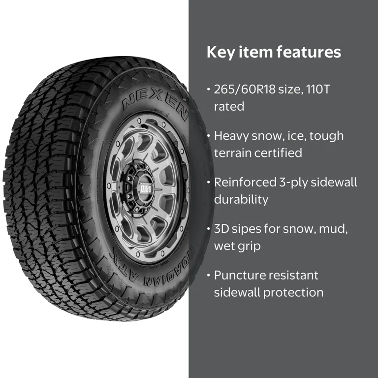 チカトイズ NezTink Nexen Roadian ATX All Terrain 265/60R18 110T Light Truck Tire