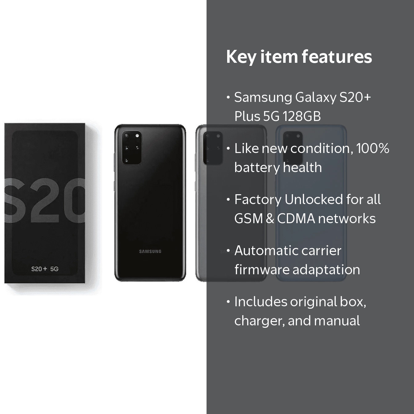 Samsung, Galaxy S20+ Plus 5G, Gray, Fully Unlocked - Walmart.com
