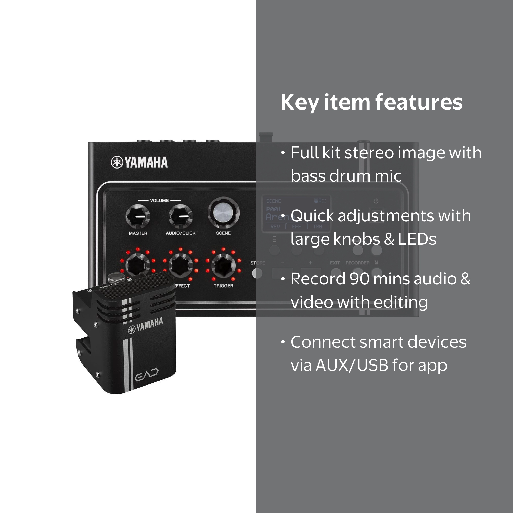 Yamaha EAD10 Compact Electronic Drum Module with Mic, Trigger