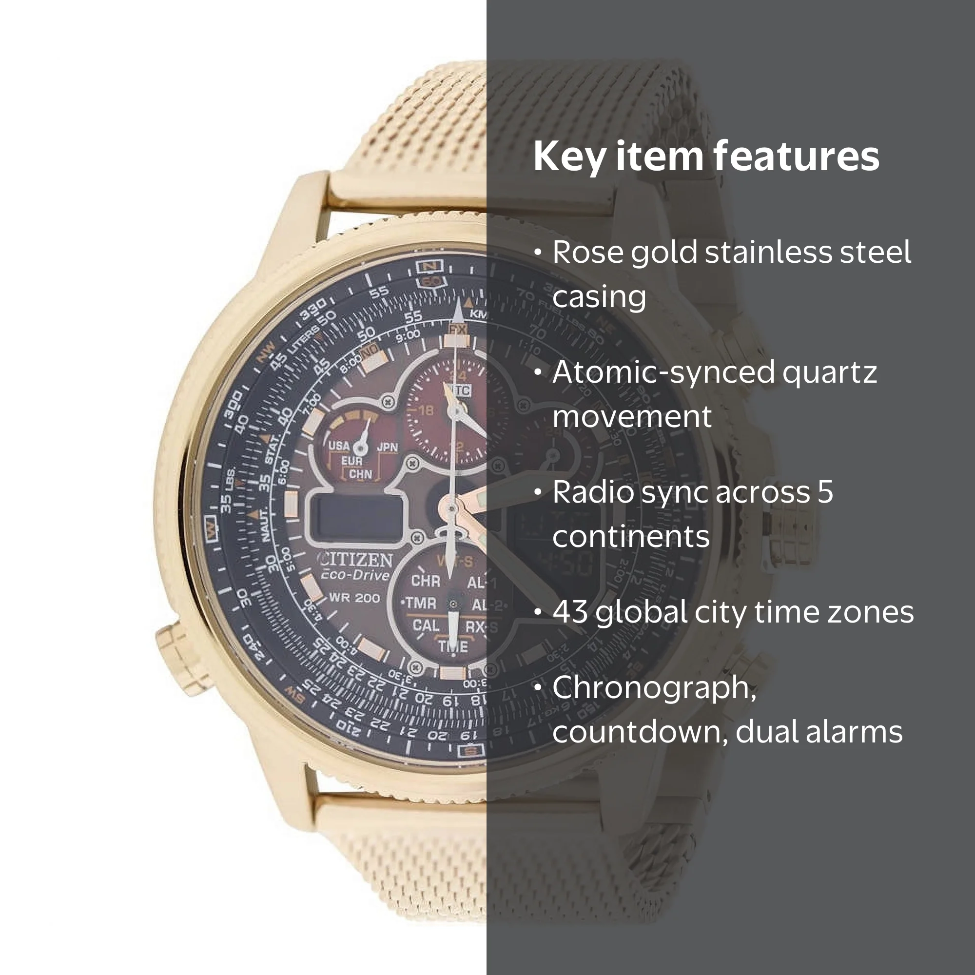 Citizen Men's Navihawk A-T Perpetual Atomic Chronograph Watch