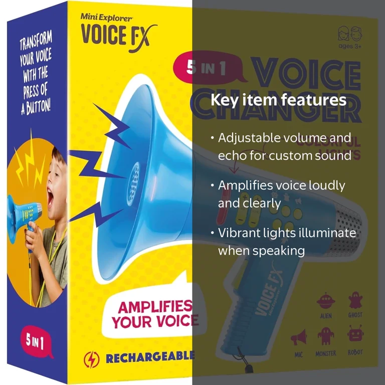 Mini Explorer, Voice Changer, Party Noisemakers, Ages 3-8, Blue