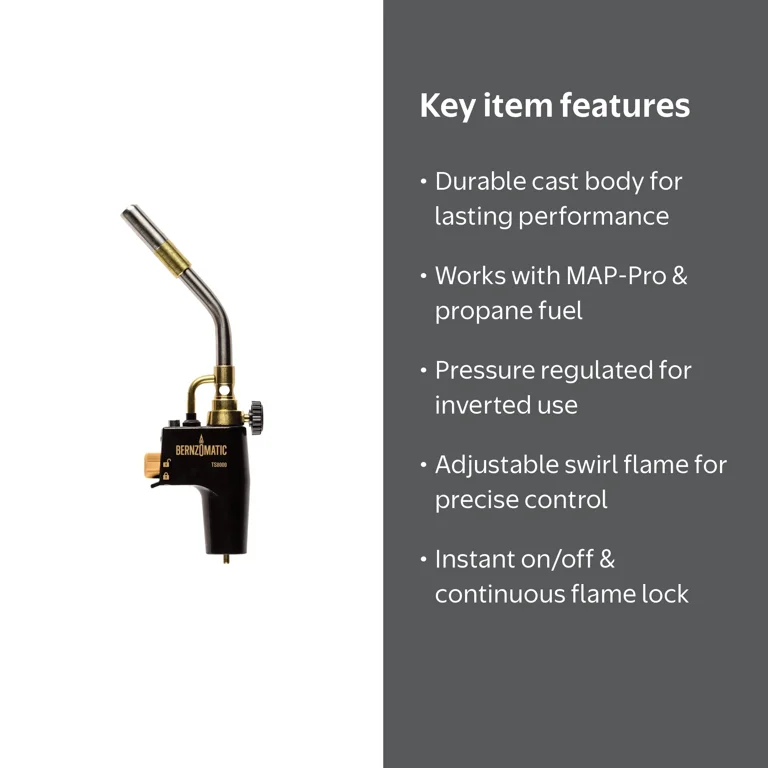 Bernzomatic Propane MAP Gas Cylinder Igniter, Max Performance High