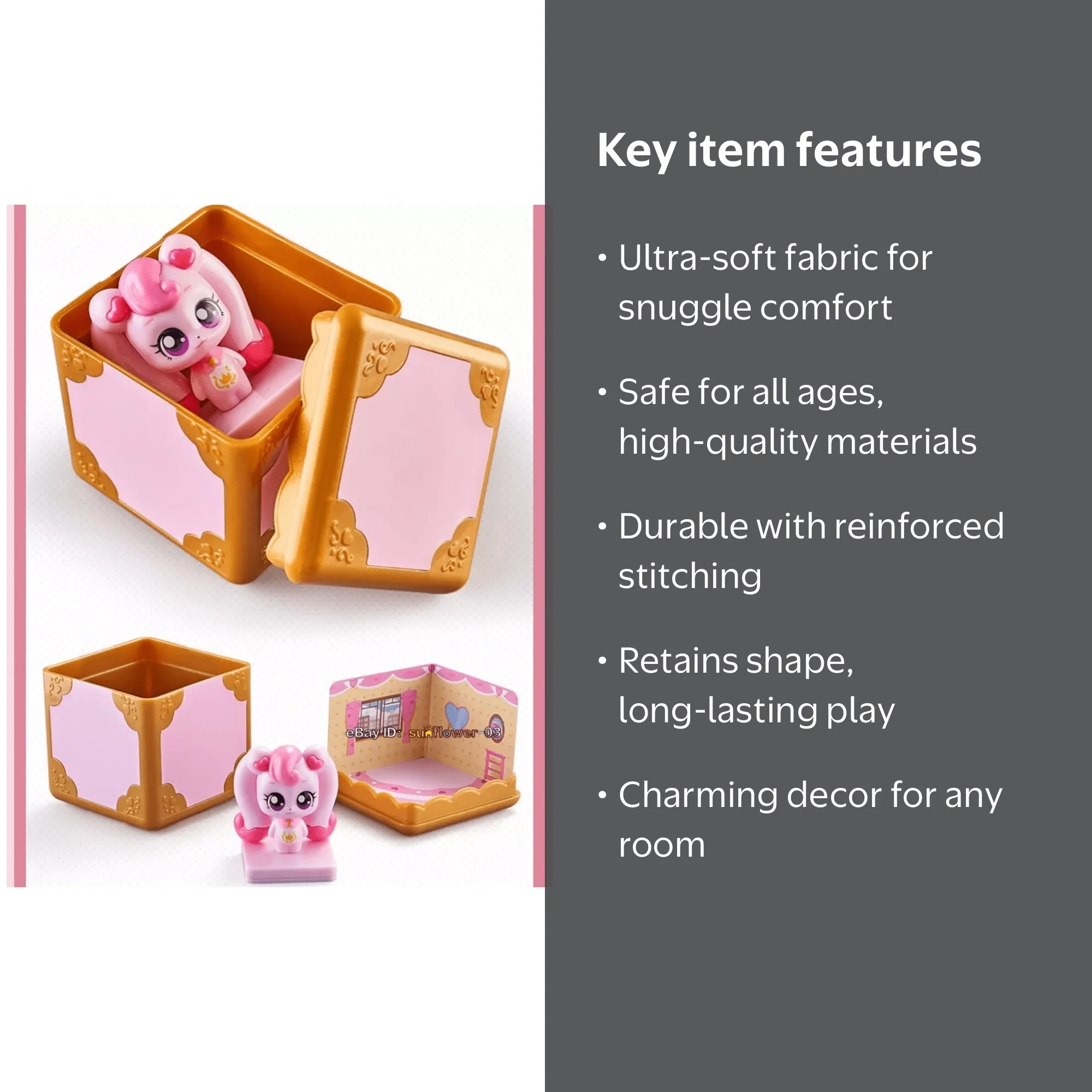 CATCH TEENIE-PING, Doll Mirror Box Set Toys Talking With Lights