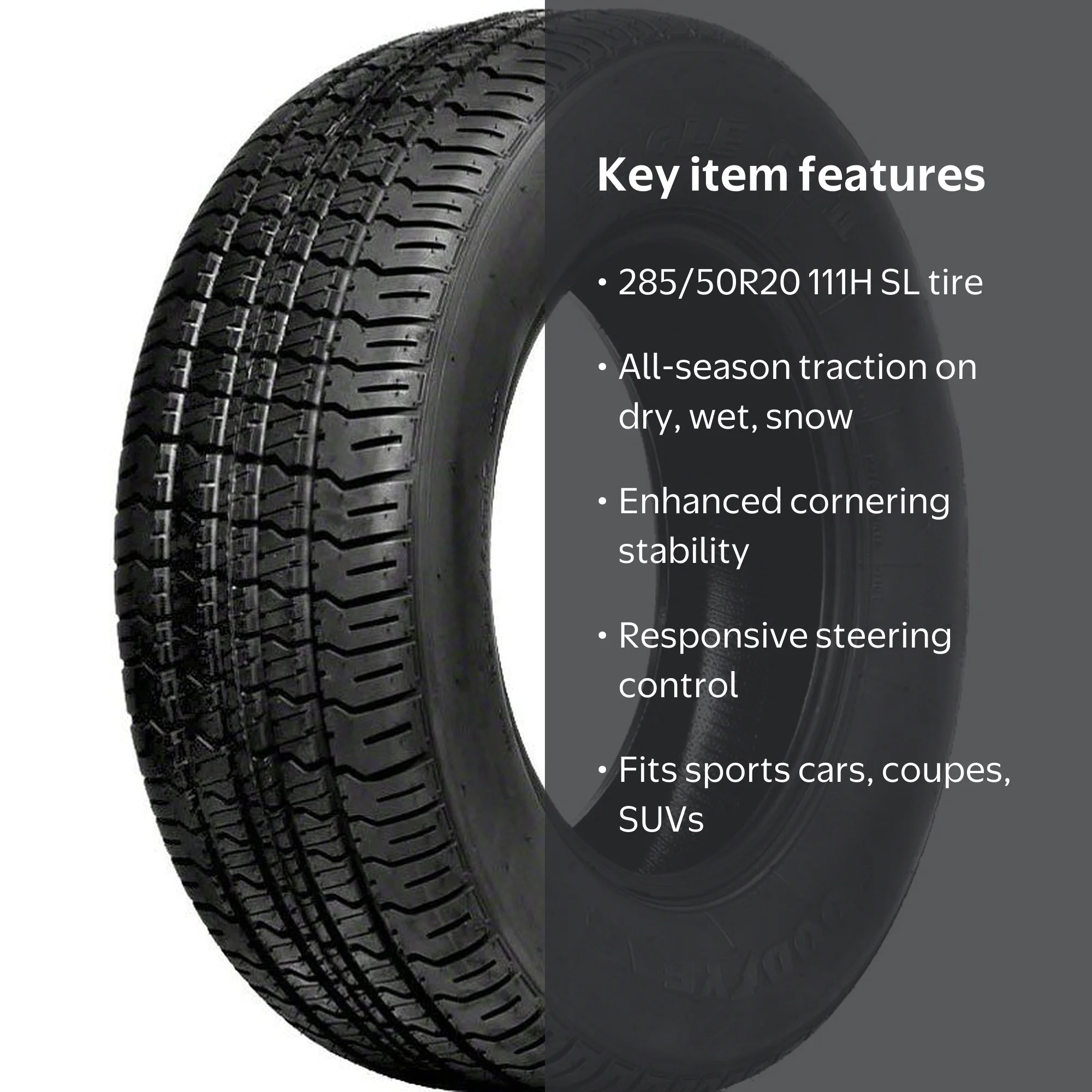 Goodyear Eagle GT II All Season 285/50R20 111H Passenger Tire Goodyear Eagle GT II All Season 285/50R20 111H Passenger Tire