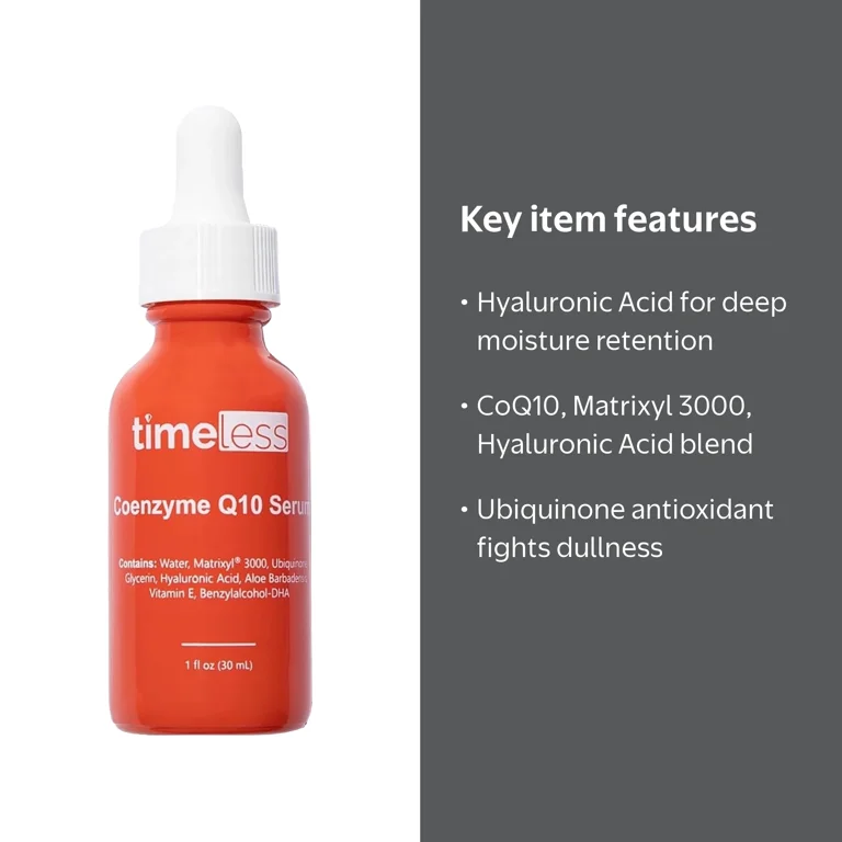 Timeless Skin Care Coenzyme Q10 Serum, Hydrating Serum with