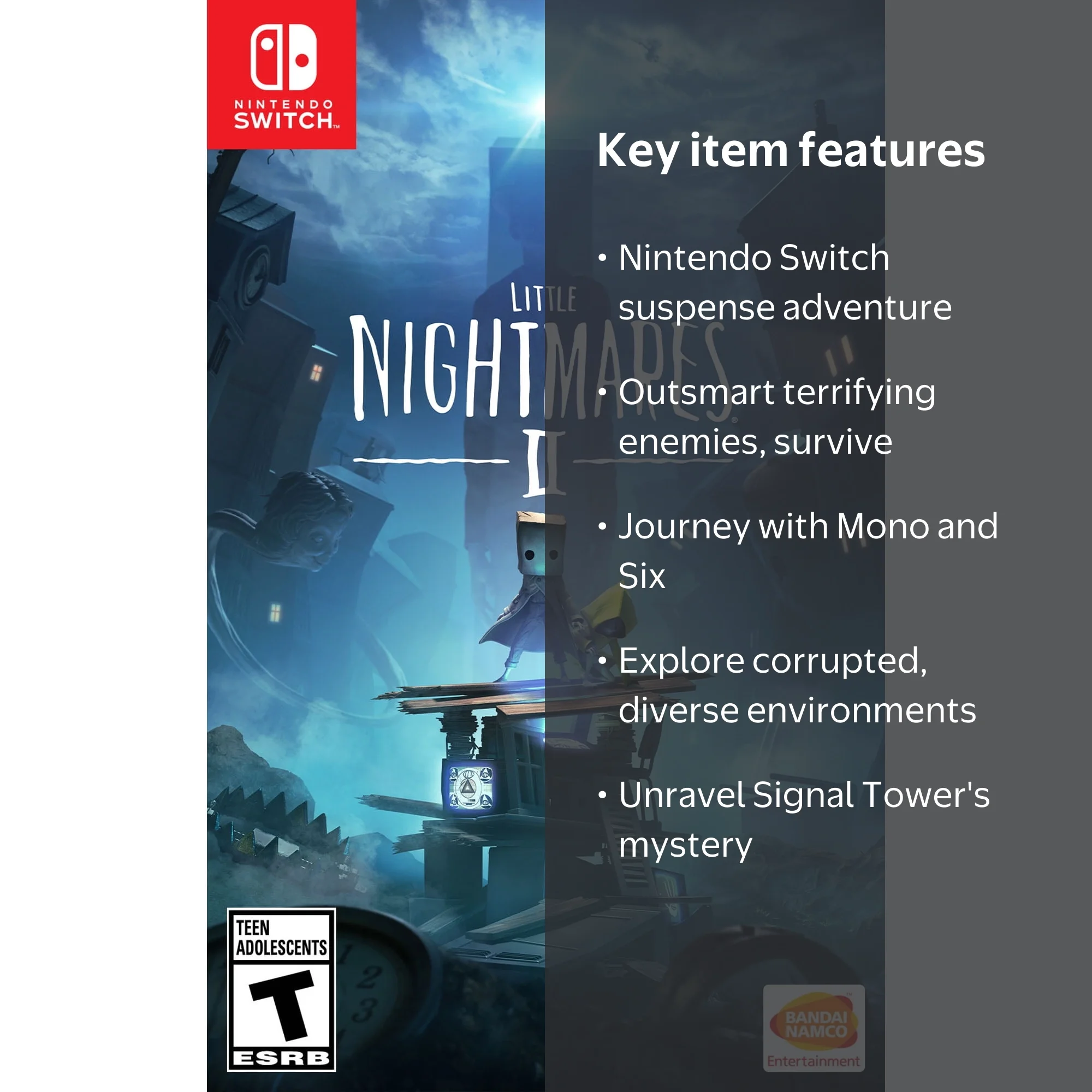 Bandai Namco Little Nightmares II Nintendo Switch Survival Horror