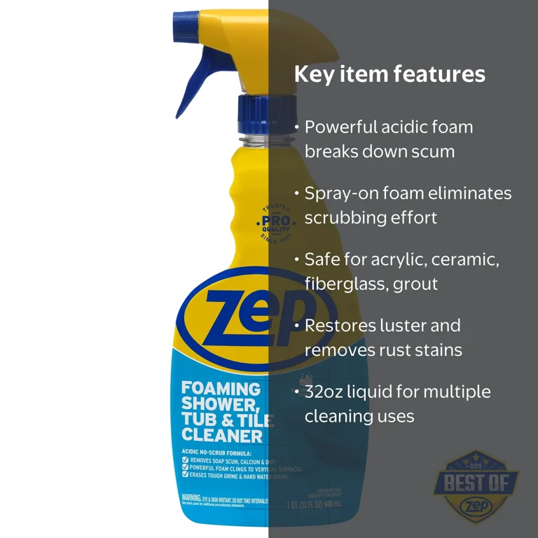 CELBIC Clear up gel & Washing foam セット Zep Foaming Tub and Tile Cleaner - Walmart.com