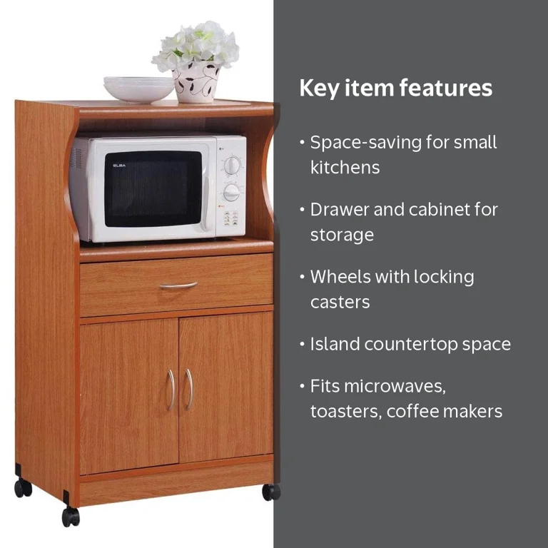CXチャレンジ　AFTER PARTY うみ&しろは PR＋、PR2枚セット Hodedah, Microwave Cart, Cherry, Wheels with Locking Casters