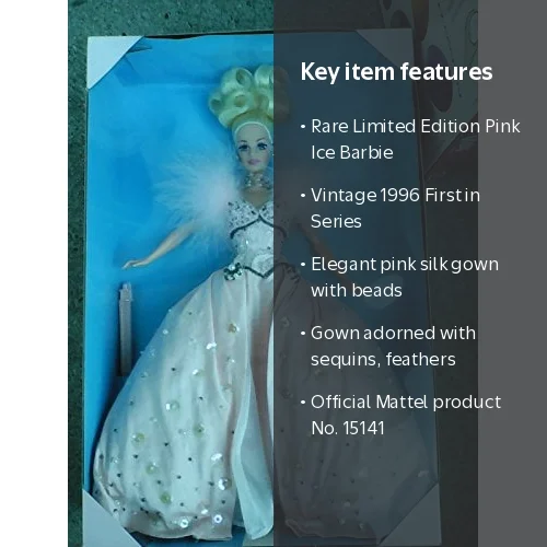 1996 Limited Edition Pink Ice Barbie - 1st in Barbie Doll