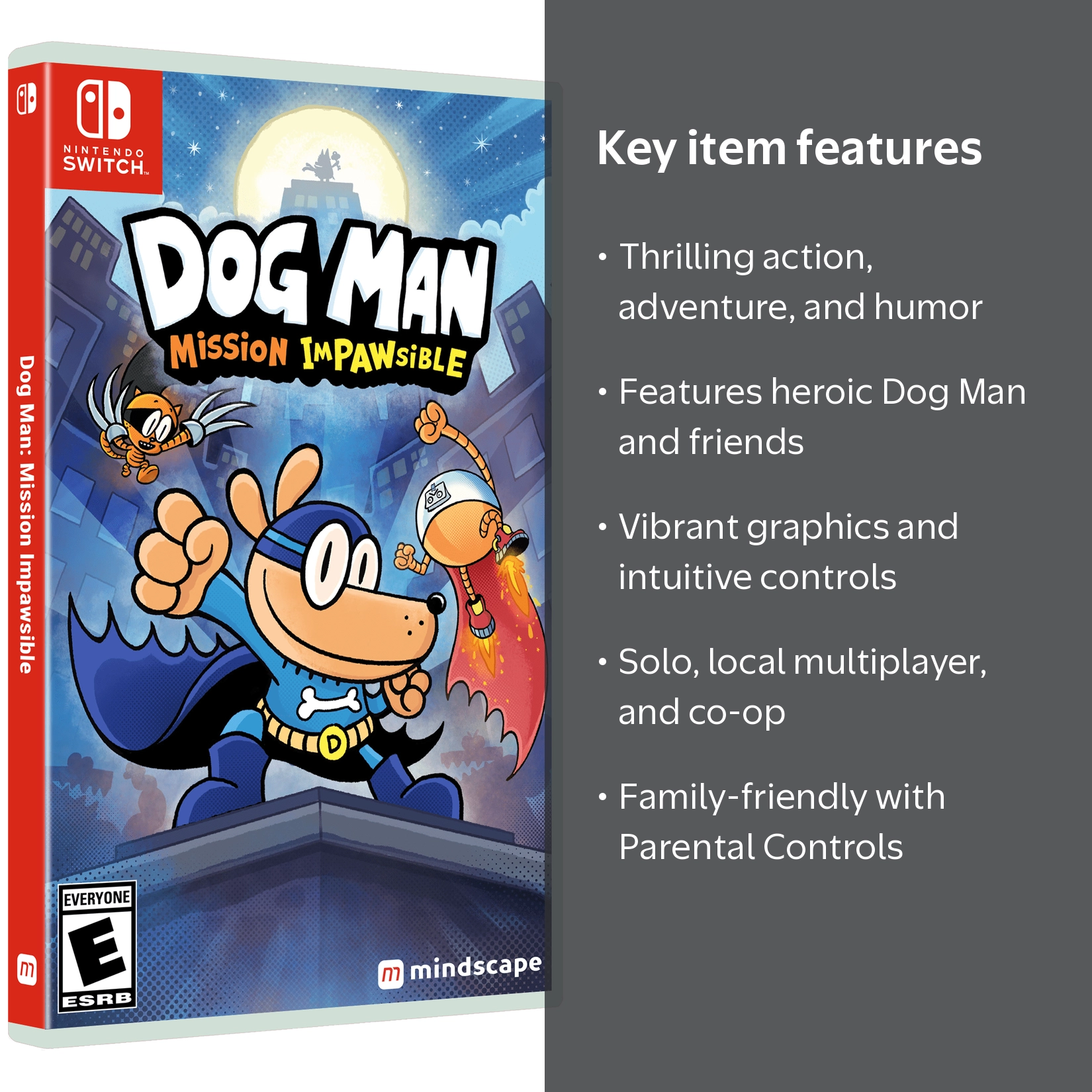 Dog Man: Mission Impawsible (新品) (スイッチ用) Mindscape, Dog Man: Mission Impawsible, Nintendo Switch Game